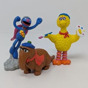 Sesame Street PVC Figures Grover Big Bird Snuffy Snuffalufagus